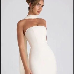 Oh Polly Strapless White Gown